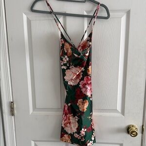 Floral Green Slip Dress